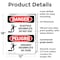 Signmission Scaffold Incomplete Do Not Use Bilingual, 12 in W x Rectangle, Plastic OS-2PACK-DS-P-1218-VS-1571 - alternate 9